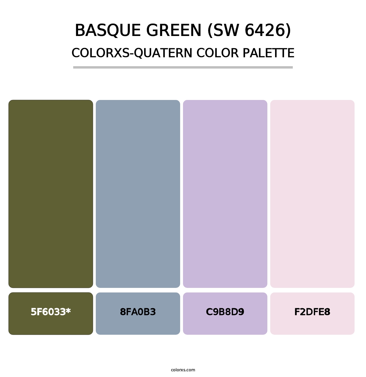 Basque Green (SW 6426) - Colorxs Quatern Palette
