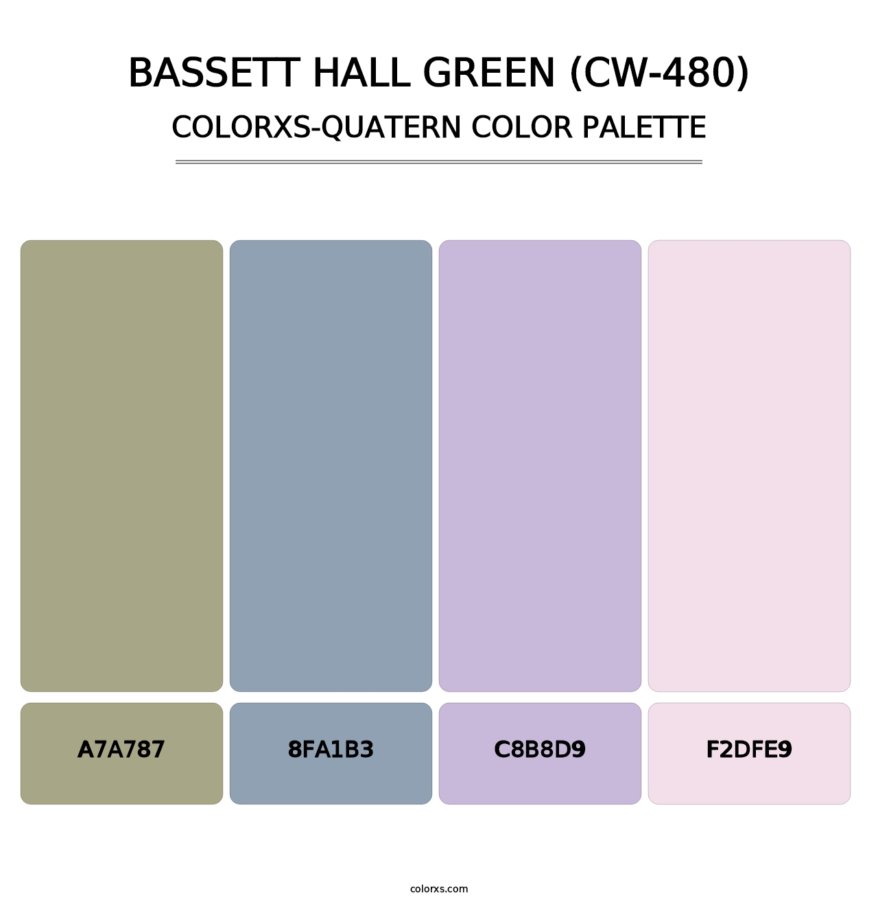 Bassett Hall Green (CW-480) - Colorxs Quatern Palette