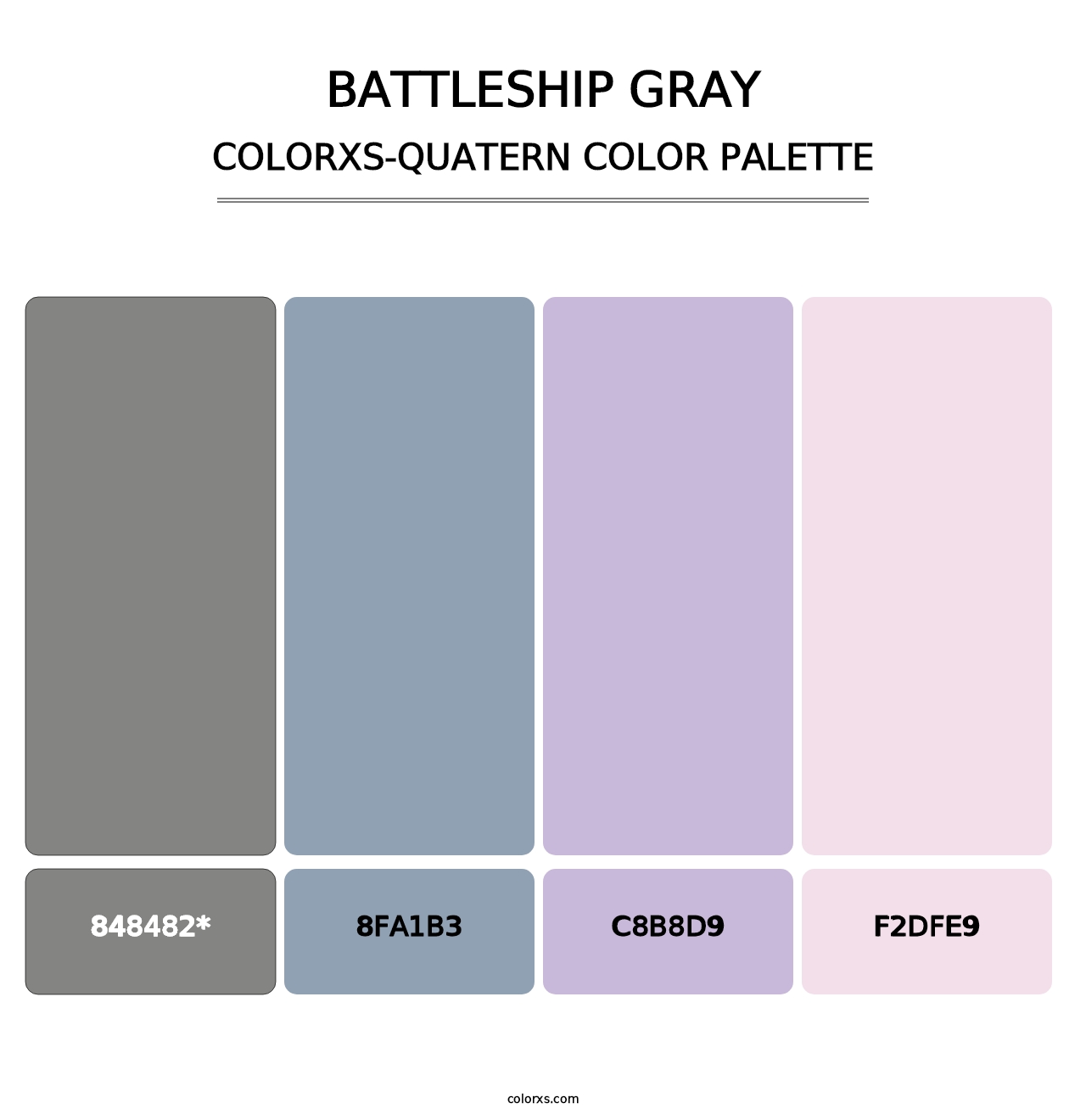 Battleship Gray - Colorxs Quatern Palette