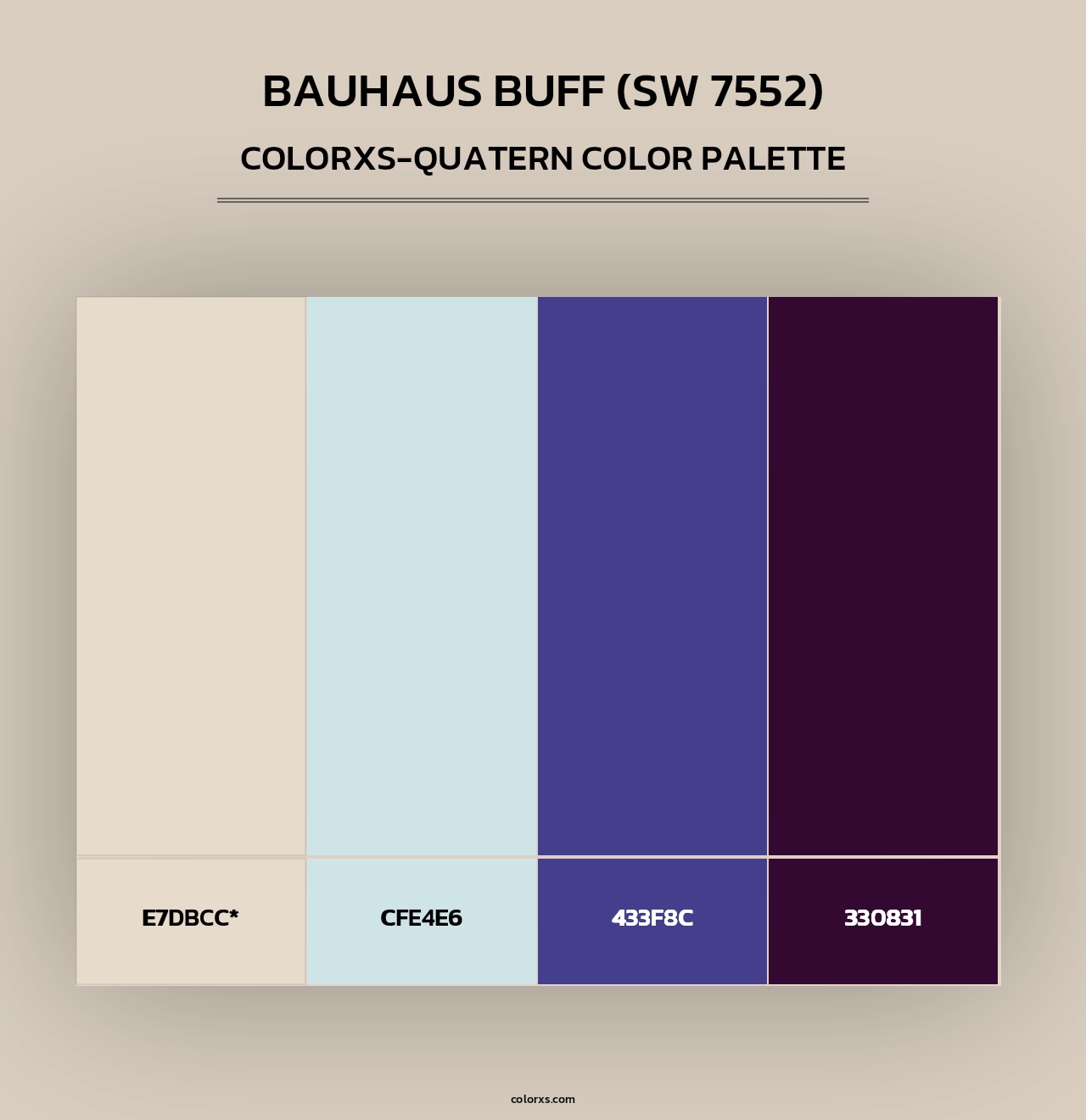 Bauhaus Buff (SW 7552) - Colorxs Quad Palette