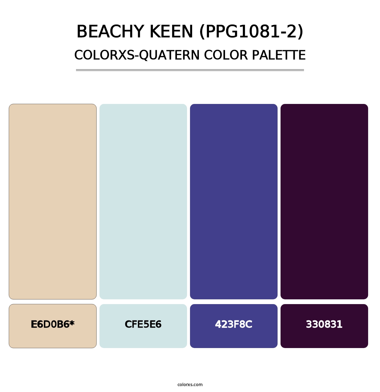 Beachy Keen (PPG1081-2) - Colorxs Quatern Palette