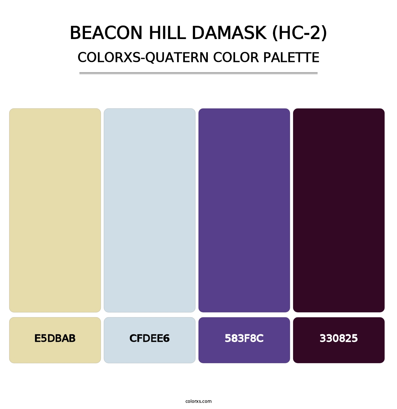 Beacon Hill Damask (HC-2) - Colorxs Quatern Palette