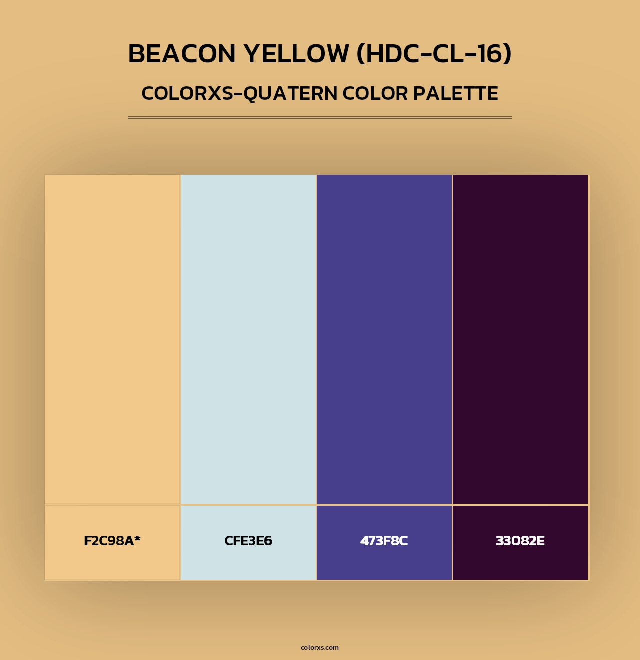 Beacon Yellow (HDC-CL-16) - Colorxs Quad Palette