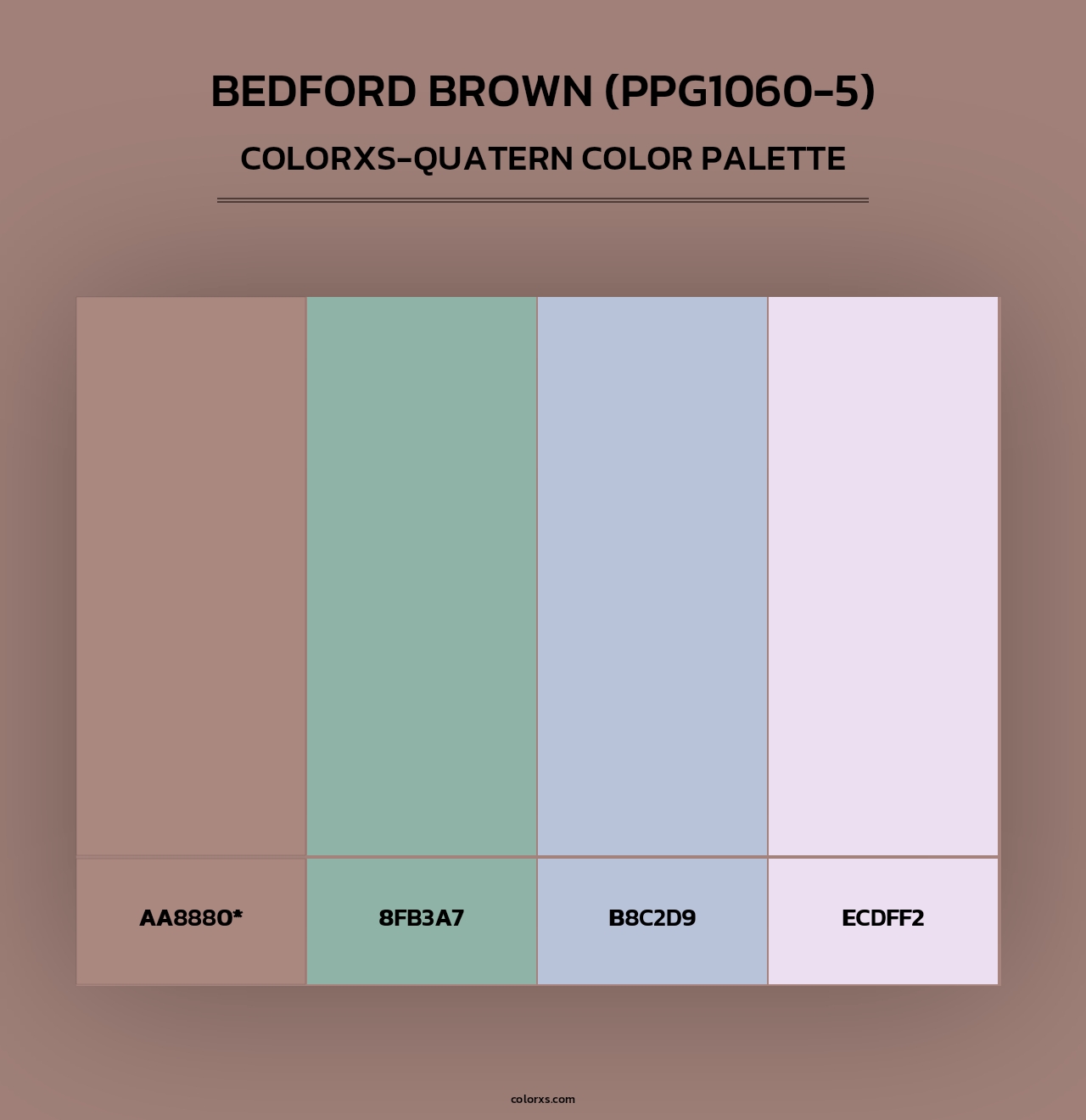 Bedford Brown (PPG1060-5) - Colorxs Quad Palette
