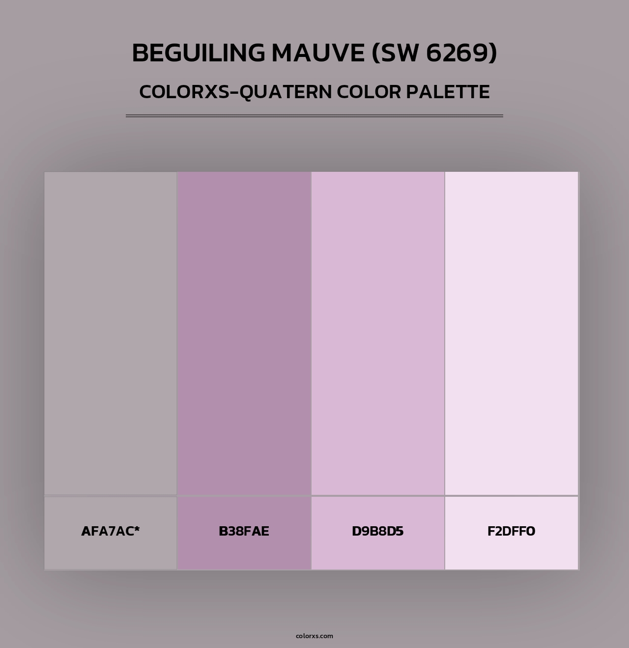 Beguiling Mauve (SW 6269) - Colorxs Quad Palette