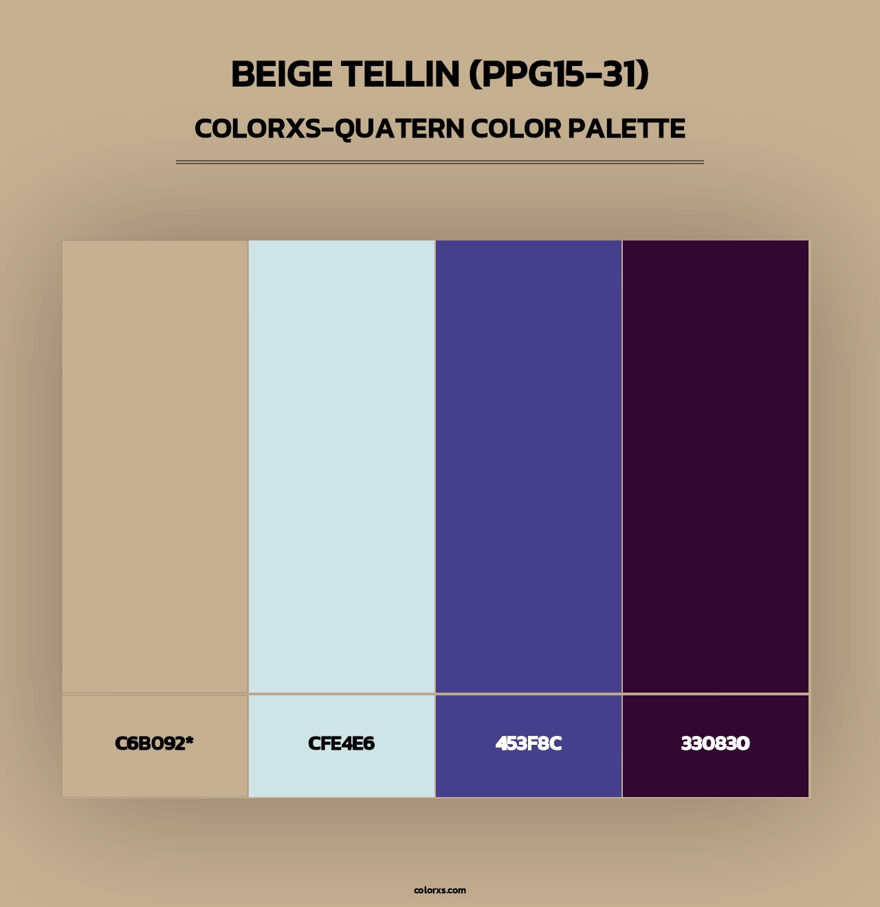Beige Tellin (PPG15-31) - Colorxs Quad Palette