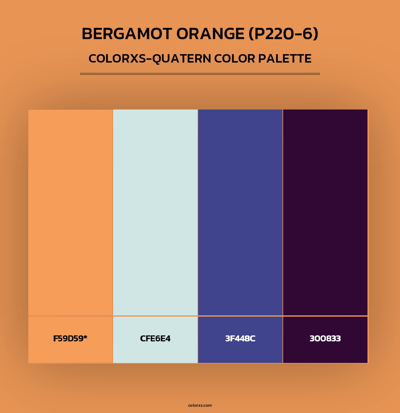 Bergamot Orange (P220-6) - Colorxs Quad Palette