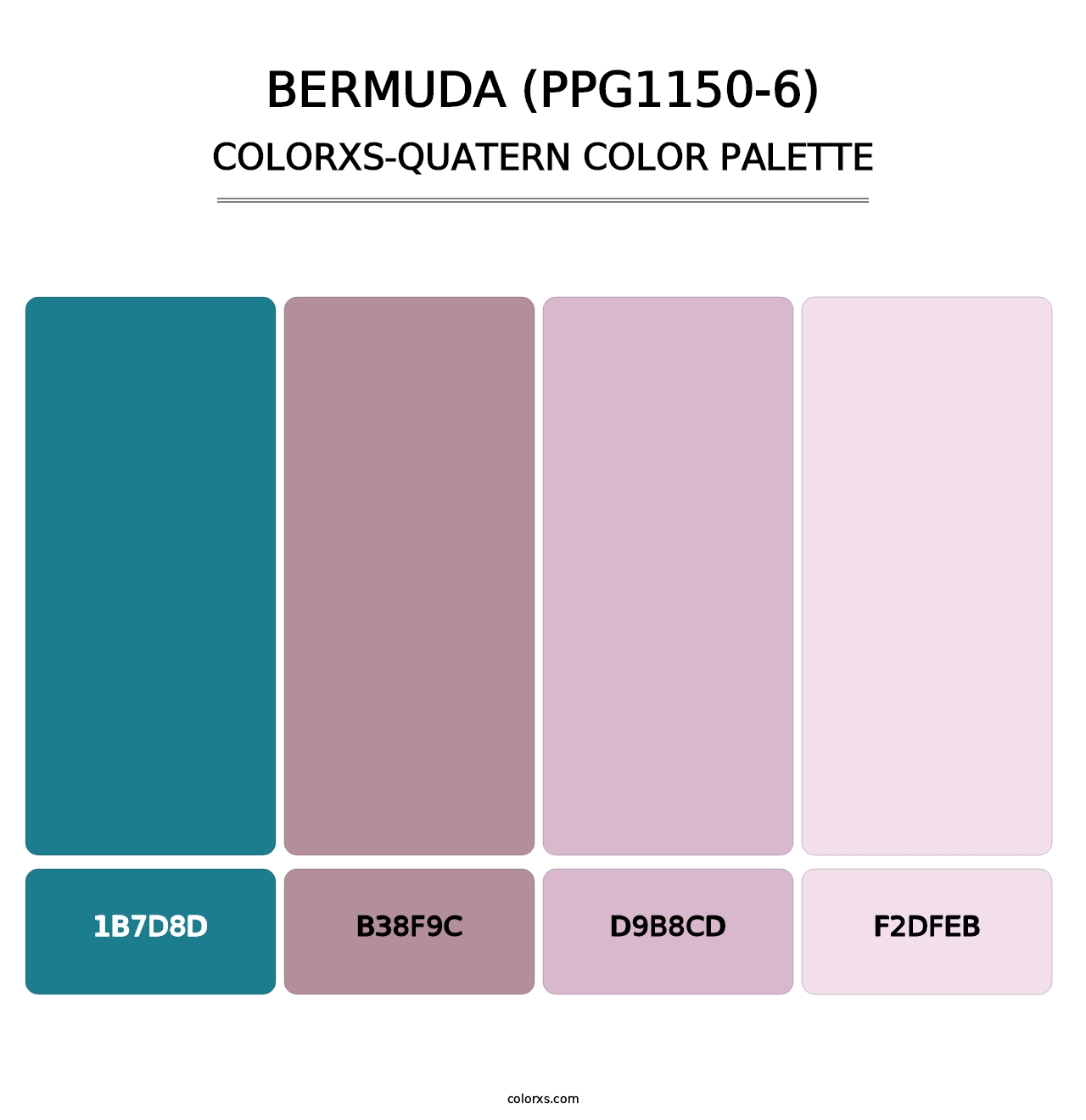 Bermuda (PPG1150-6) - Colorxs Quatern Palette