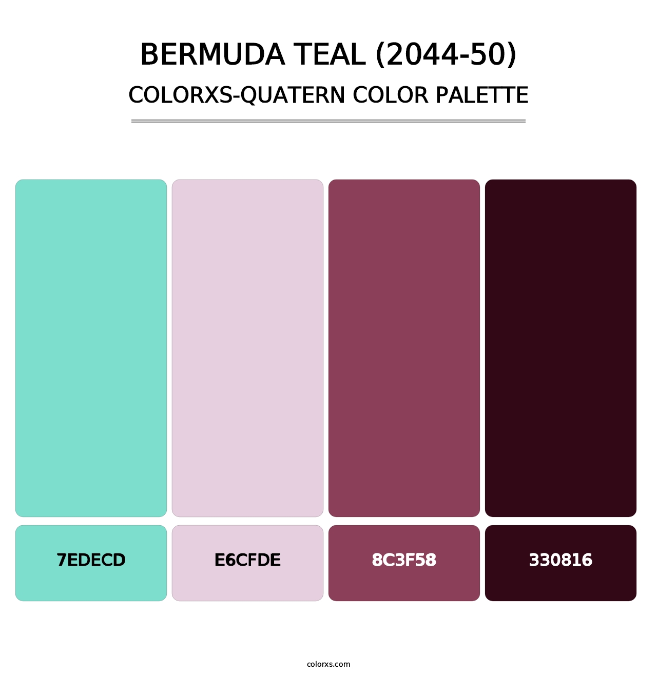 Bermuda Teal (2044-50) - Colorxs Quatern Palette