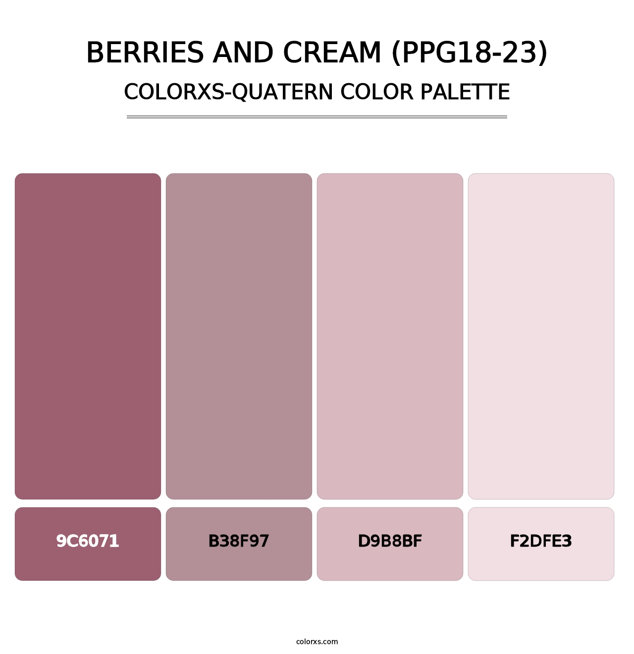 Berries And Cream (PPG18-23) - Colorxs Quatern Palette