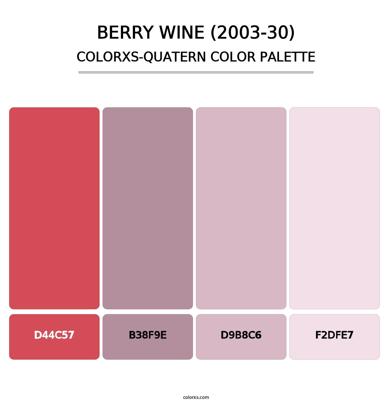 Berry Wine (2003-30) - Colorxs Quatern Palette