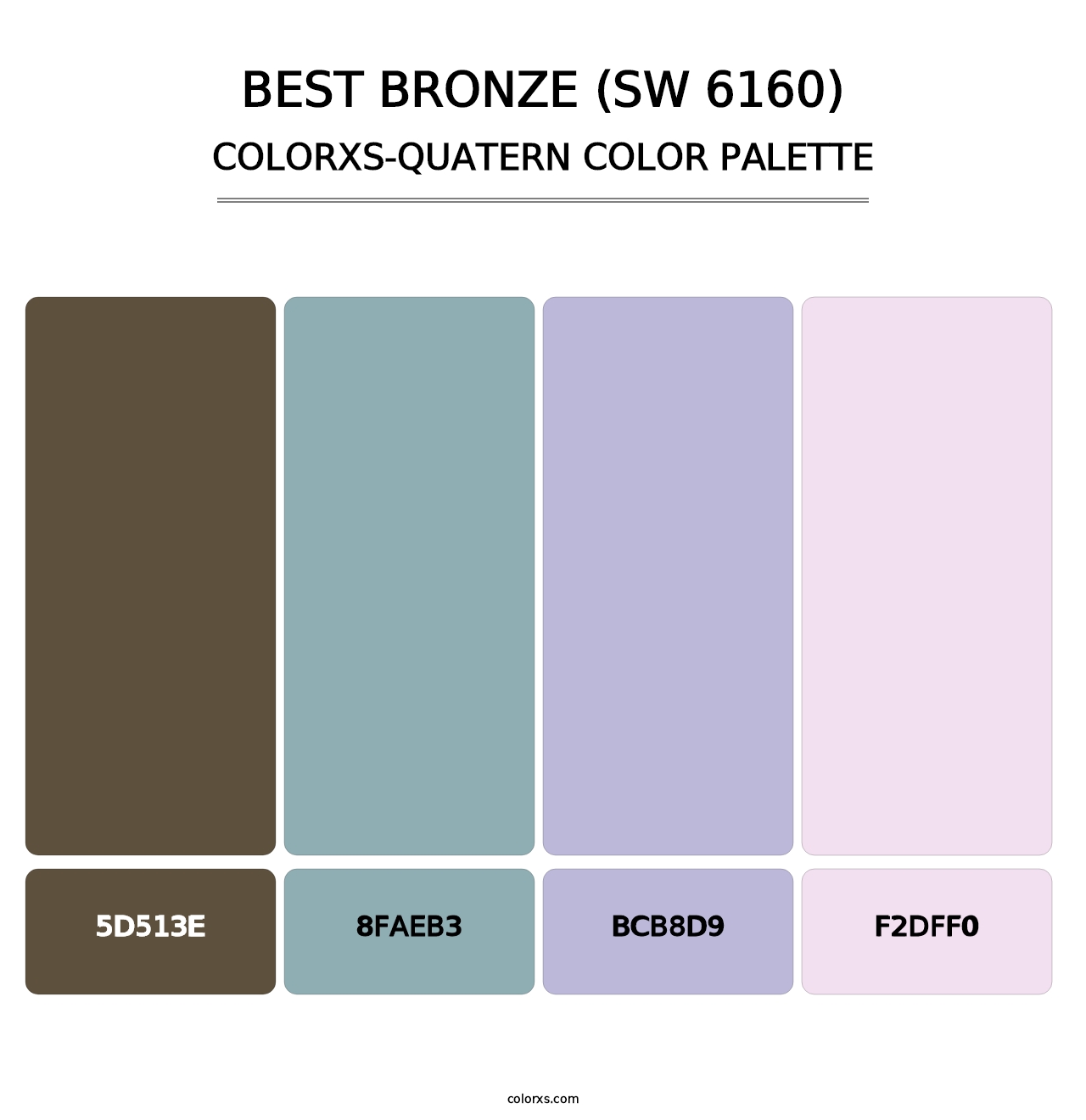 Best Bronze (SW 6160) - Colorxs Quatern Palette