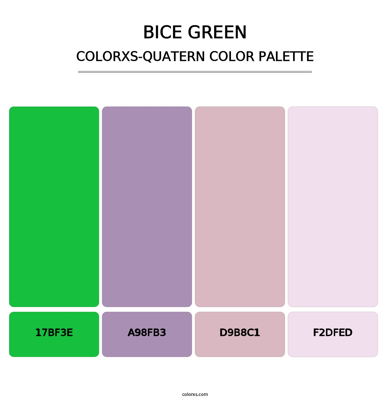 Bice Green - Colorxs Quatern Palette