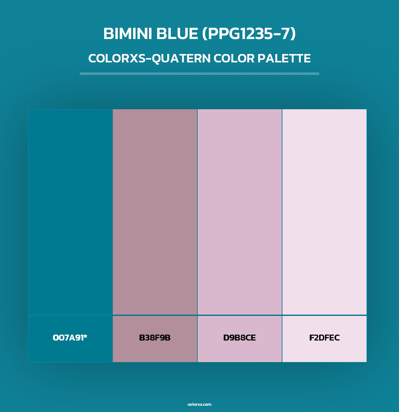 Bimini Blue (PPG1235-7) - Colorxs Quad Palette