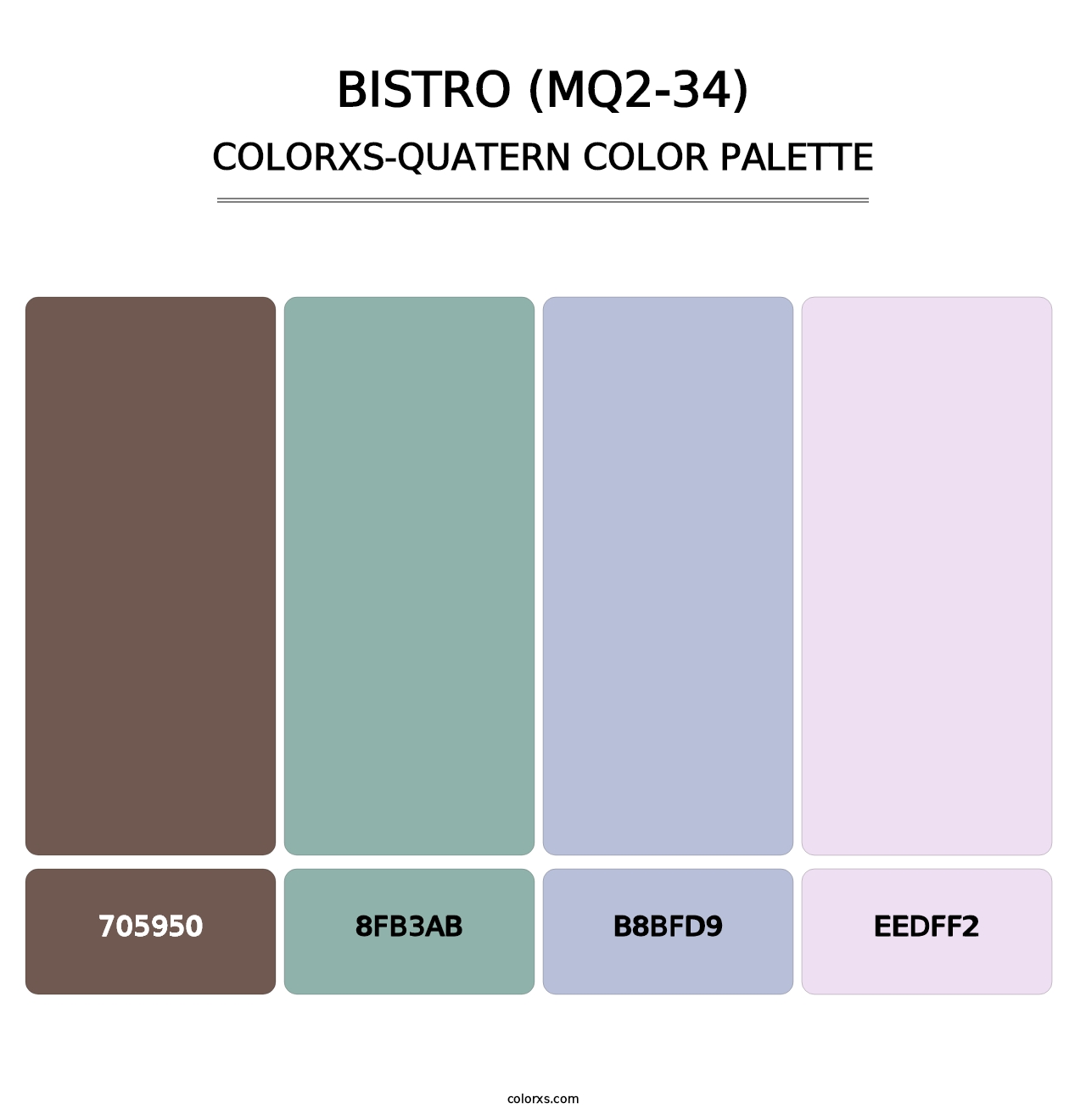 Bistro (MQ2-34) - Colorxs Quatern Palette