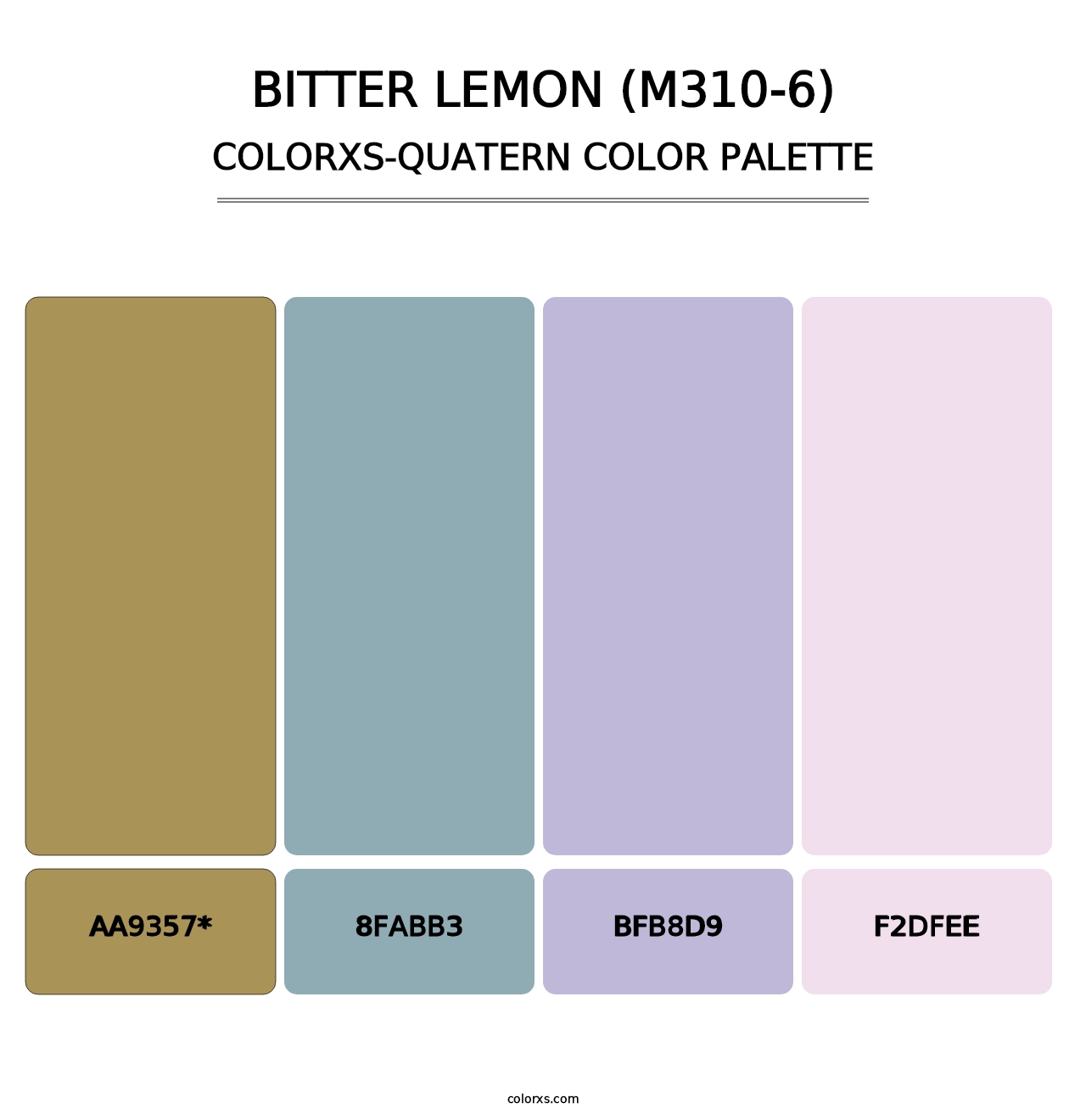 Bitter Lemon (M310-6) - Colorxs Quatern Palette