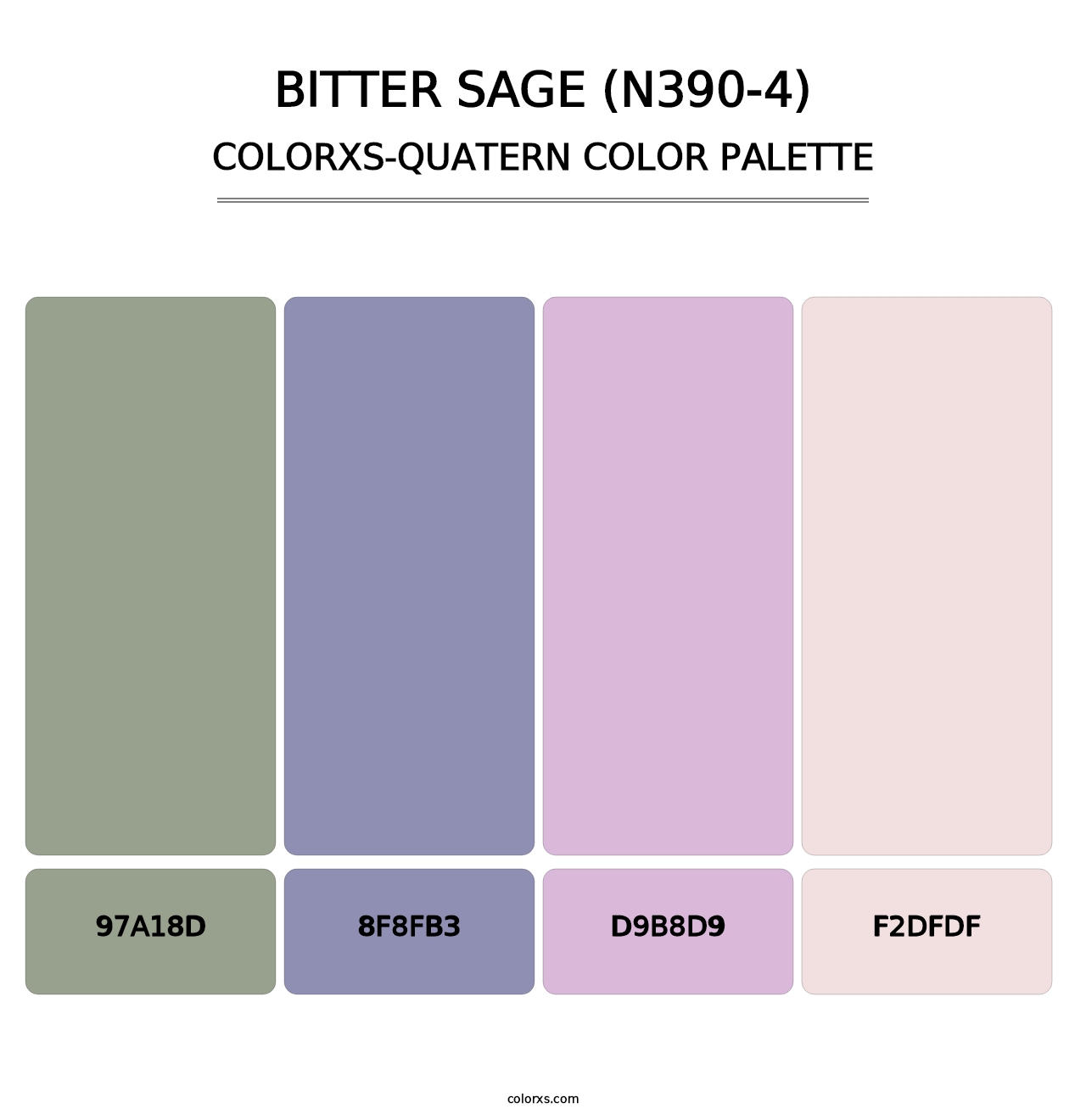 Bitter Sage (N390-4) - Colorxs Quatern Palette