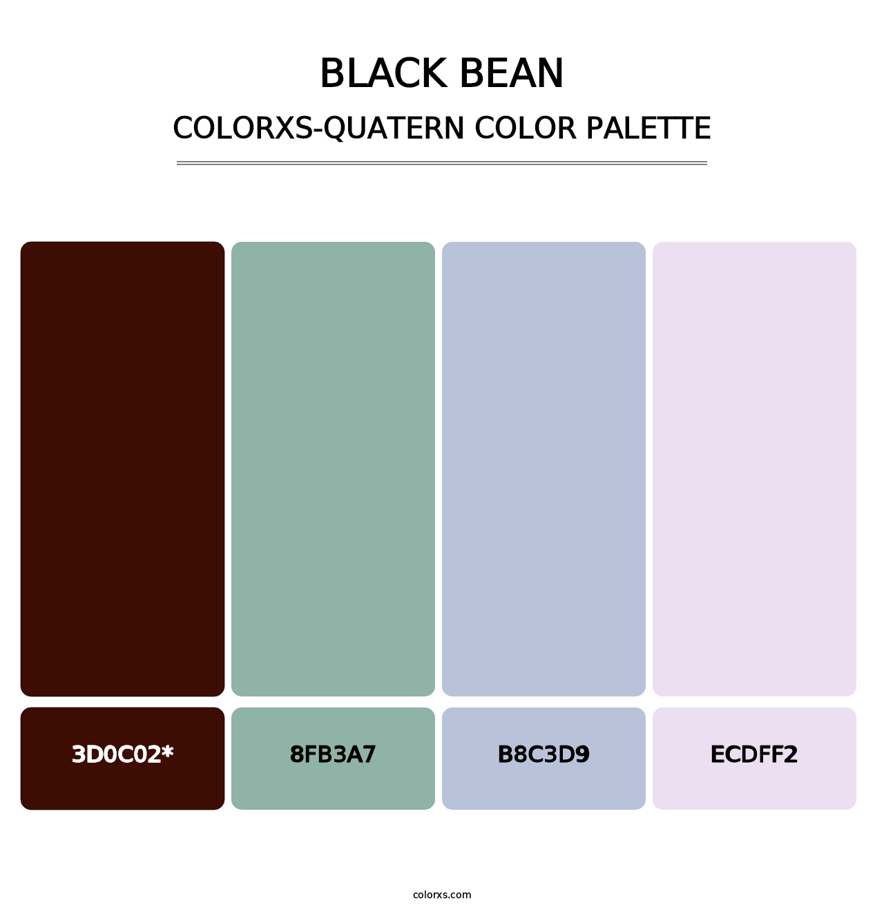 Black Bean - Colorxs Quatern Palette