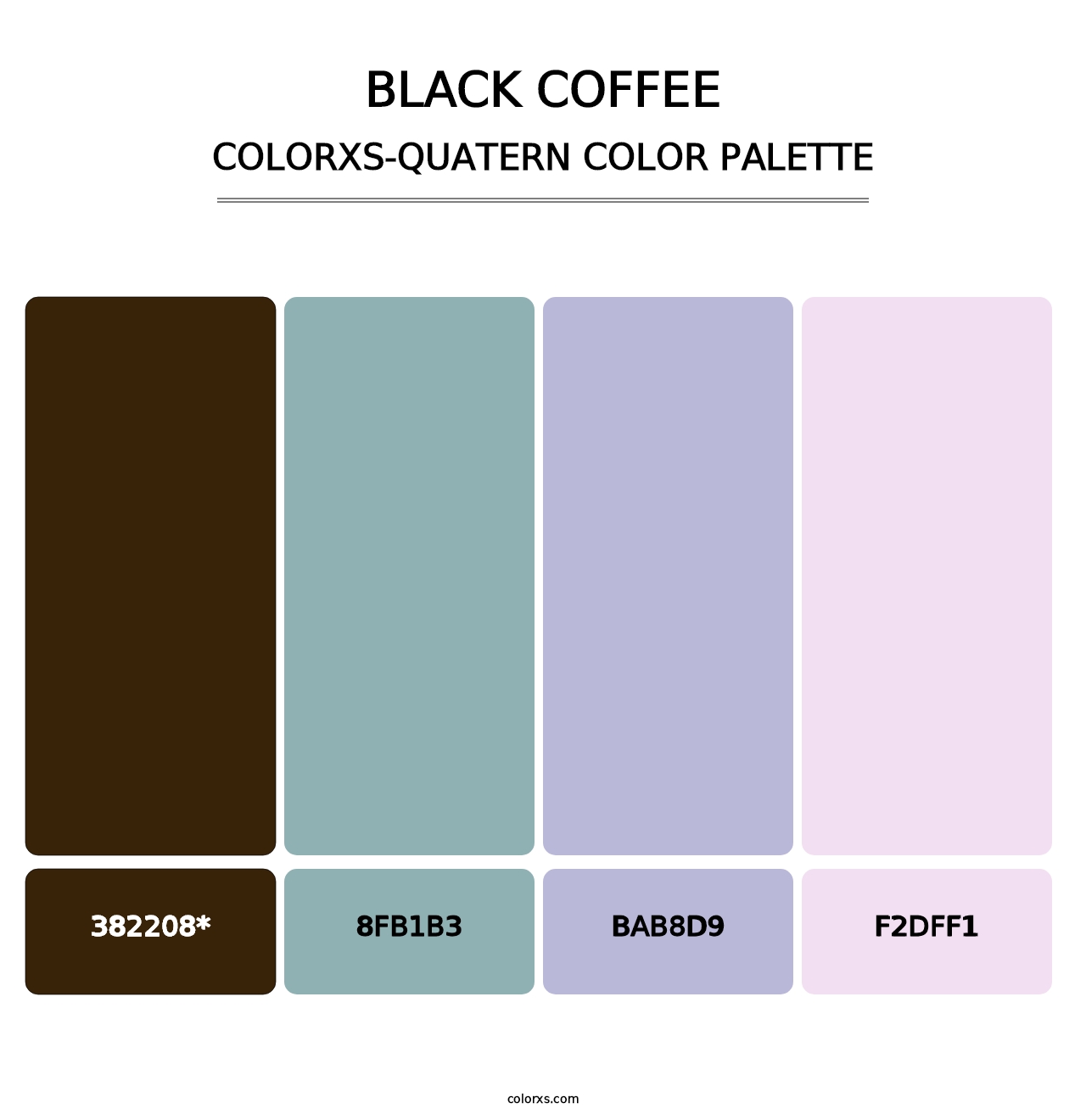 Black Coffee - Colorxs Quatern Palette
