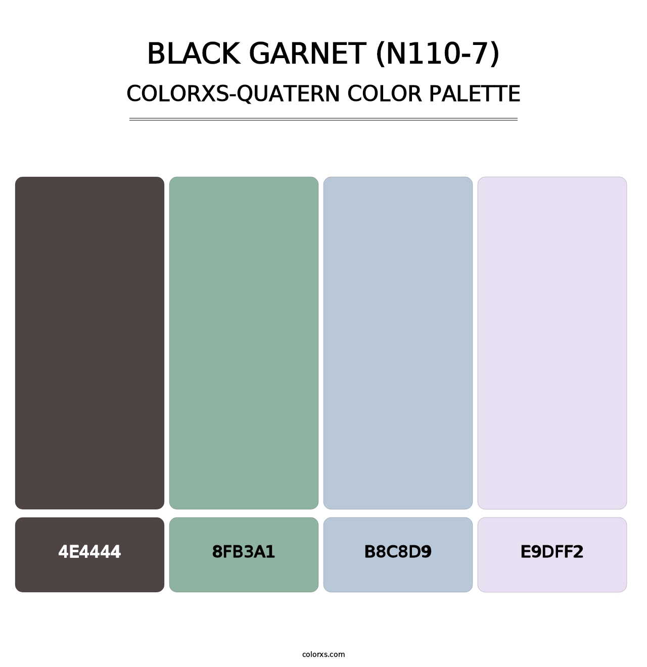 Black Garnet (N110-7) - Colorxs Quatern Palette