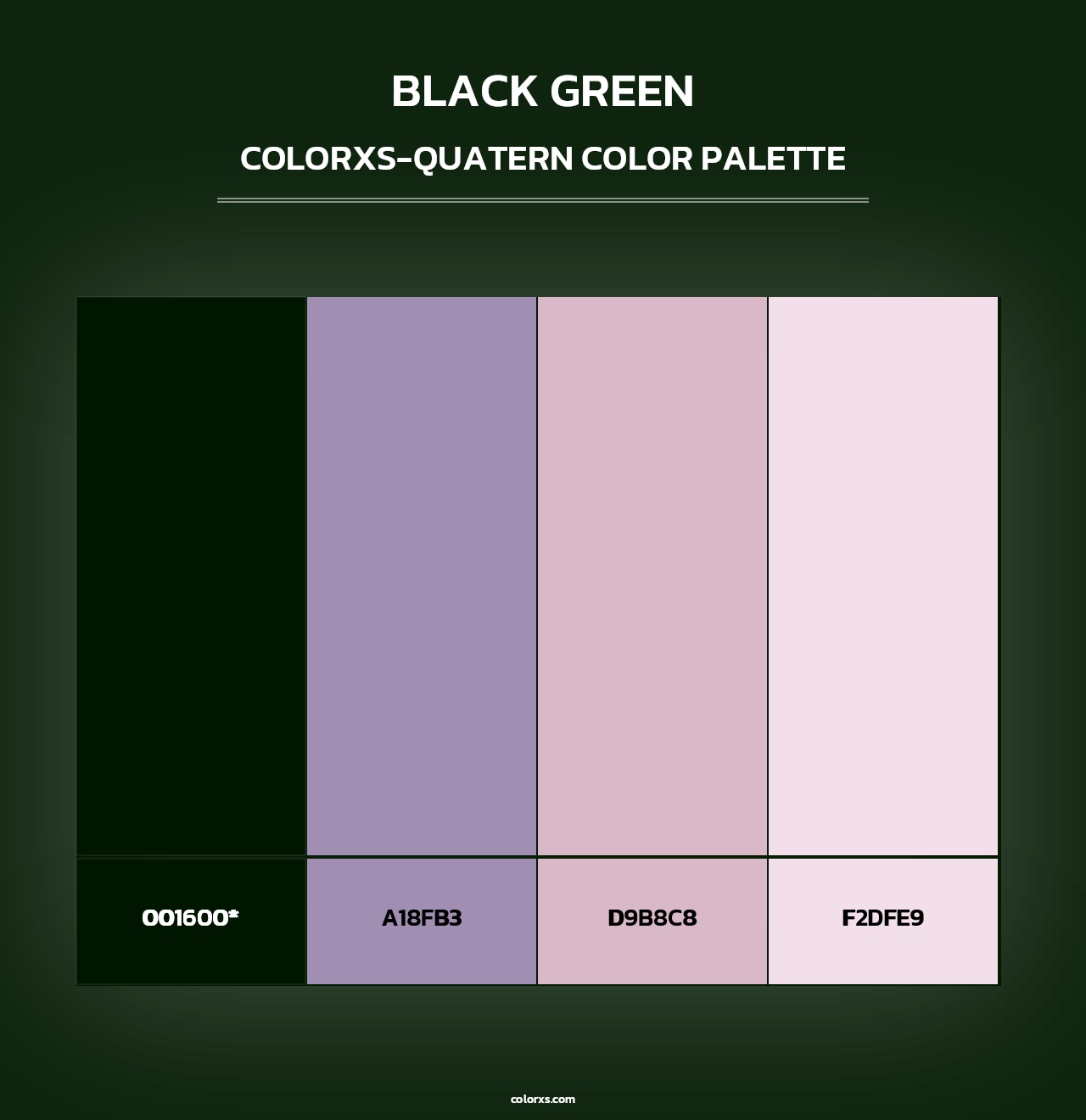 Black Green - Colorxs Quad Palette