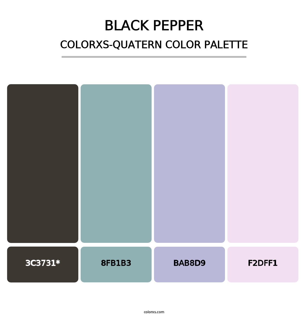 Black Pepper - Colorxs Quatern Palette