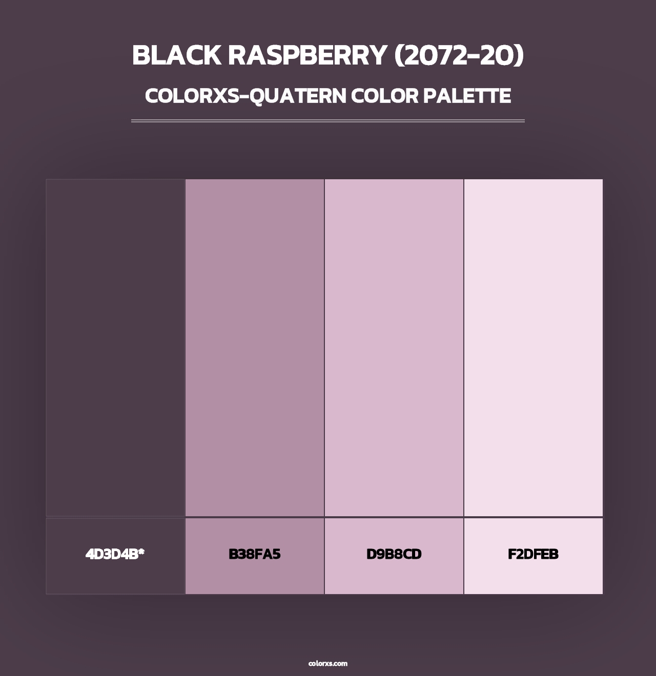Black Raspberry (2072-20) - Colorxs Quad Palette