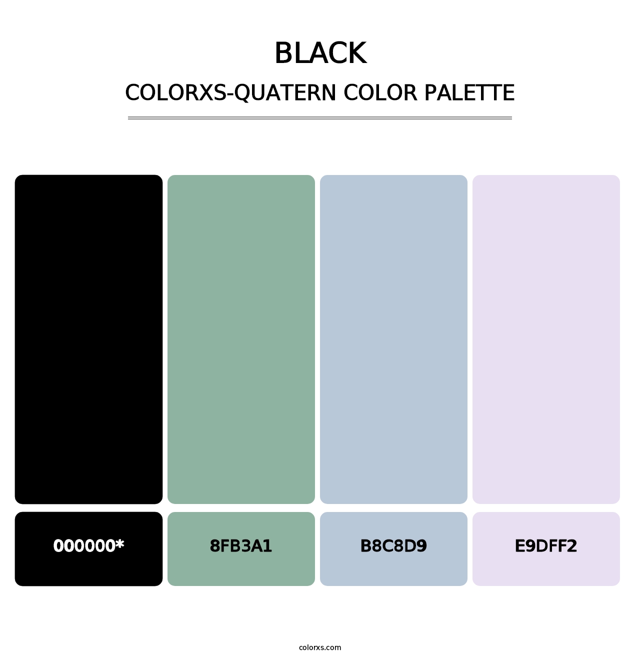 Black - Colorxs Quatern Palette