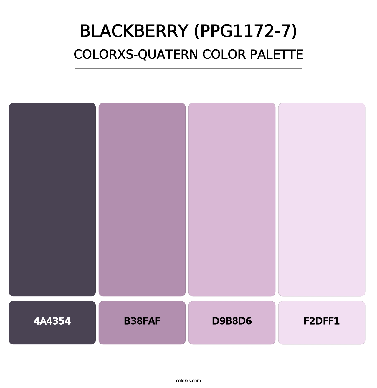 Blackberry (PPG1172-7) - Colorxs Quatern Palette