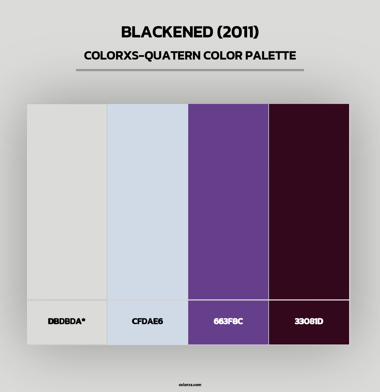 Blackened (2011) - Colorxs Quad Palette