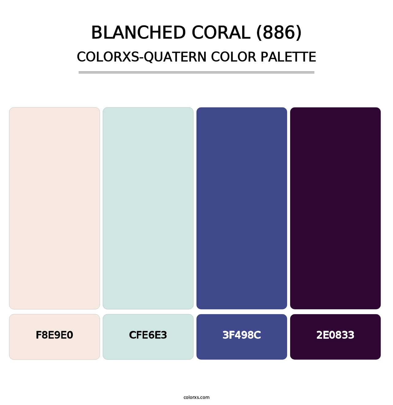 Blanched Coral (886) - Colorxs Quatern Palette