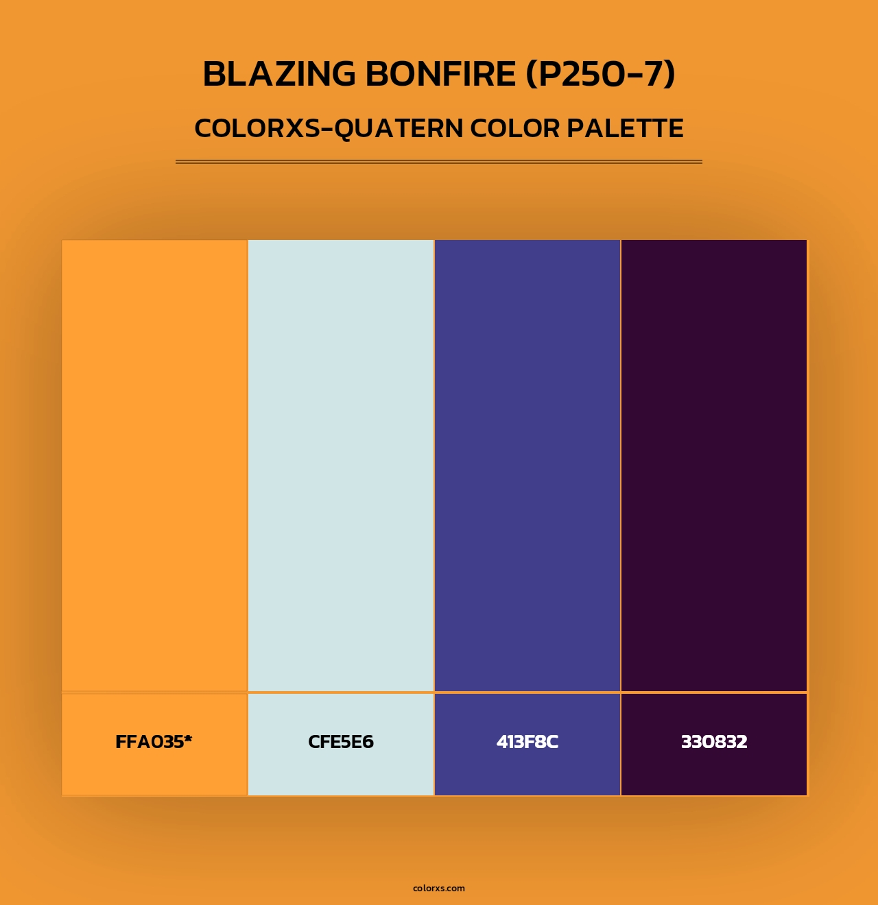 Blazing Bonfire (P250-7) - Colorxs Quad Palette