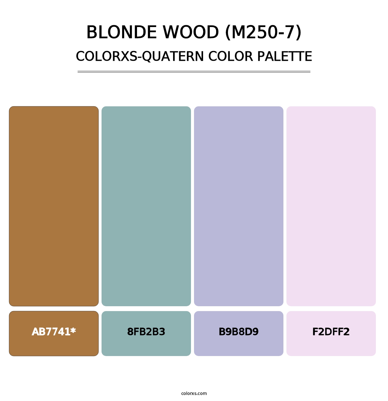 Blonde Wood (M250-7) - Colorxs Quatern Palette