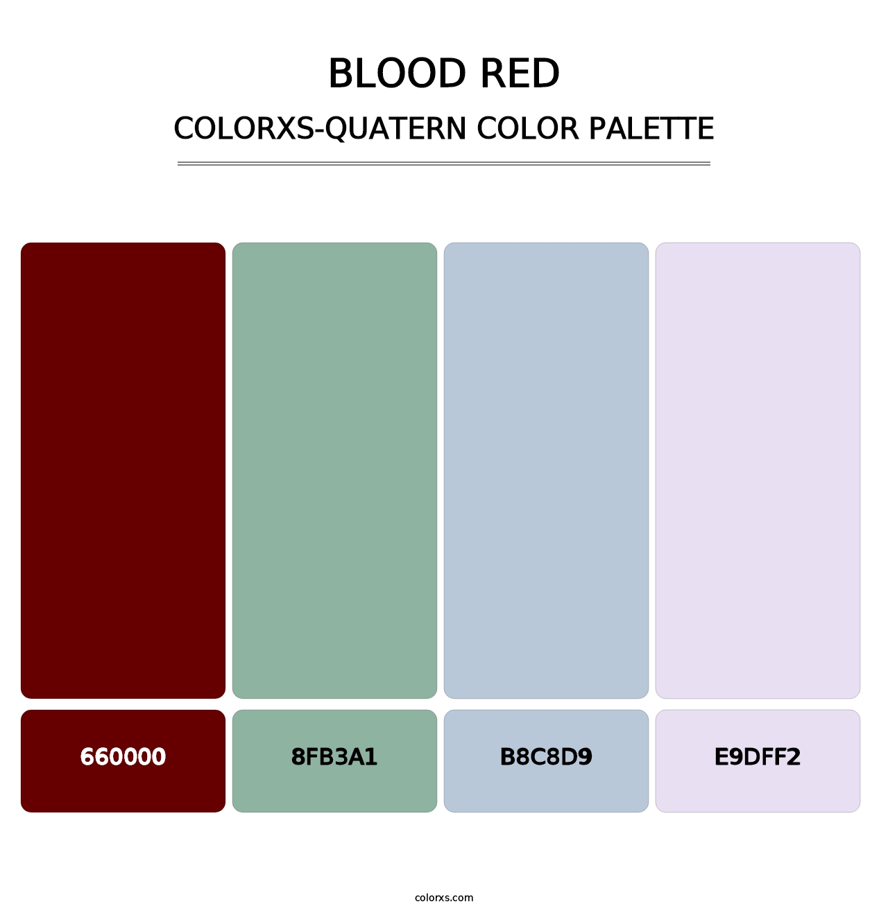 Blood Red - Colorxs Quatern Palette