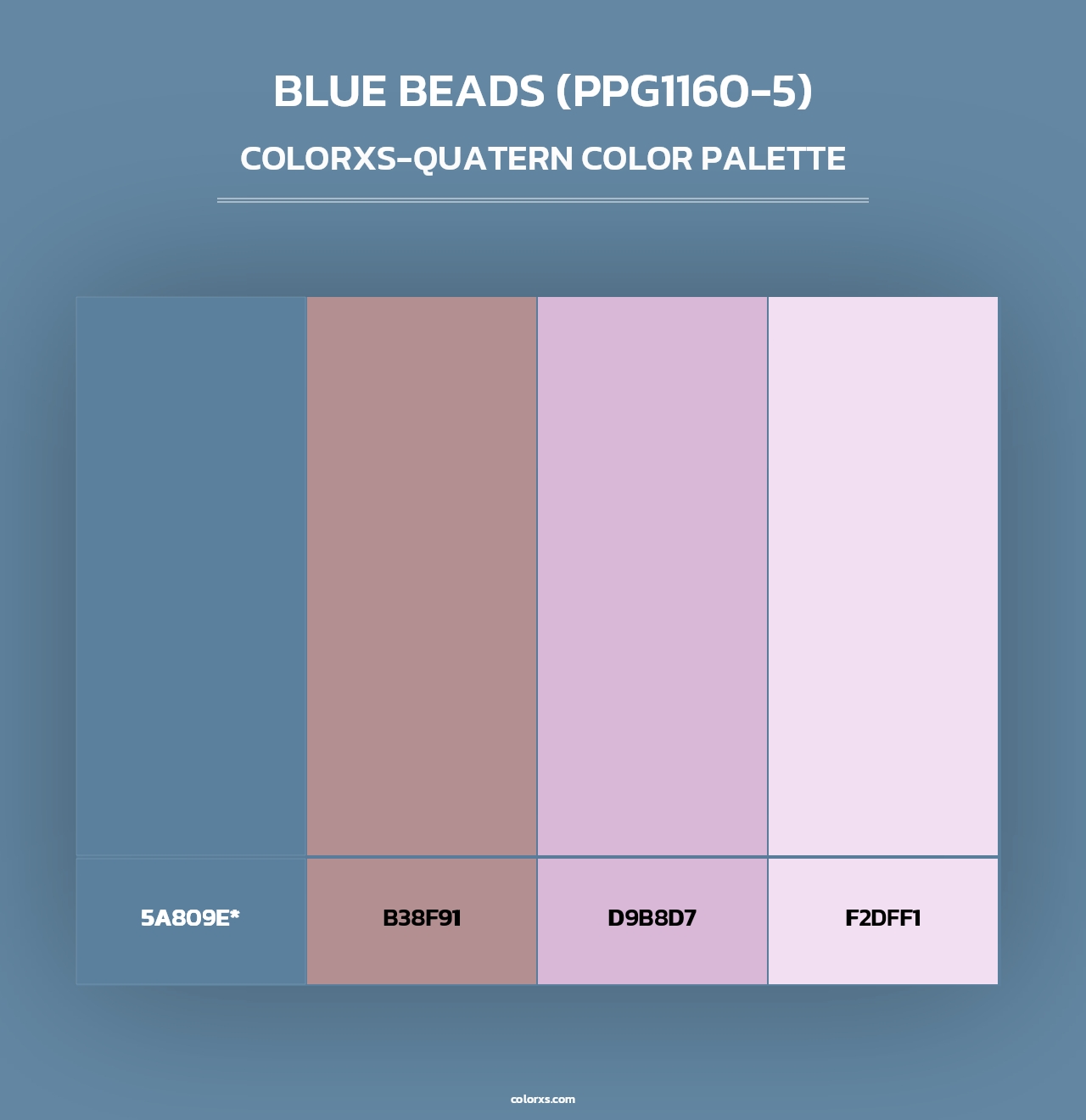 Blue Beads (PPG1160-5) - Colorxs Quad Palette