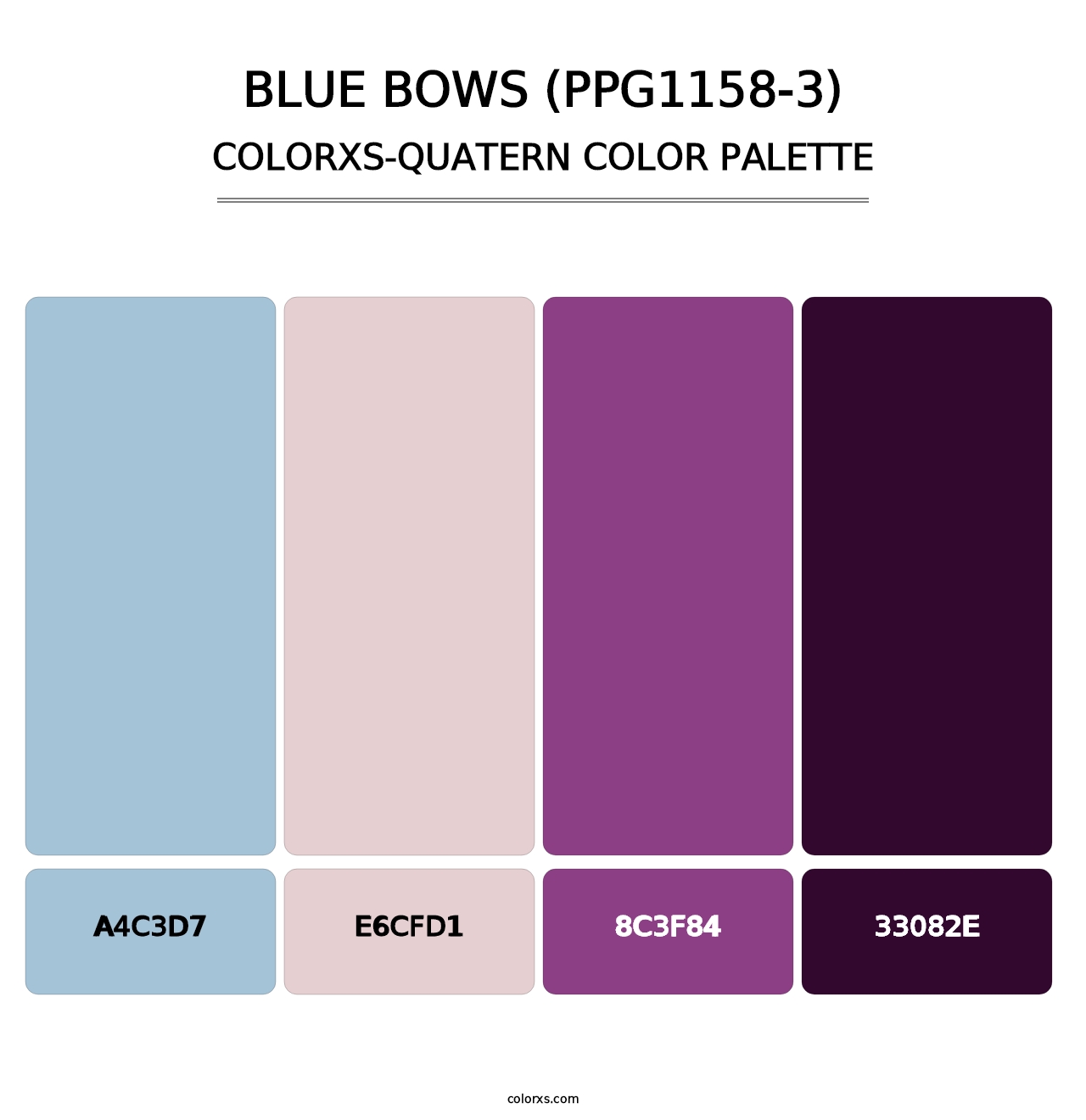 Blue Bows (PPG1158-3) - Colorxs Quatern Palette