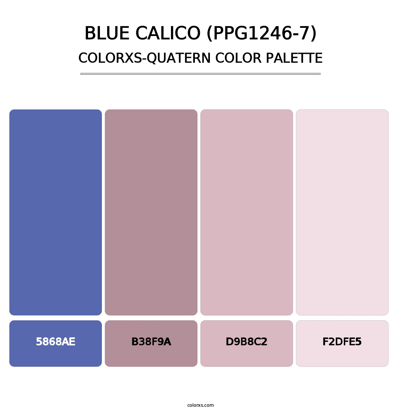 Blue Calico (PPG1246-7) - Colorxs Quatern Palette