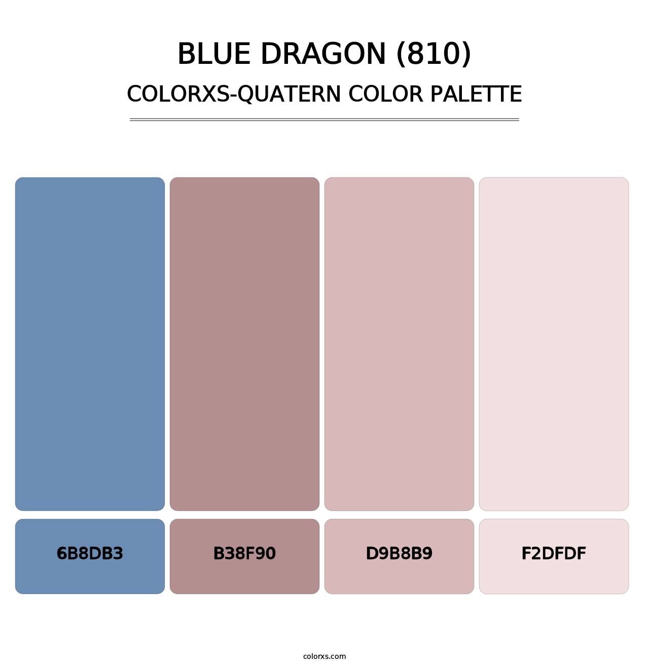 Blue Dragon (810) - Colorxs Quatern Palette