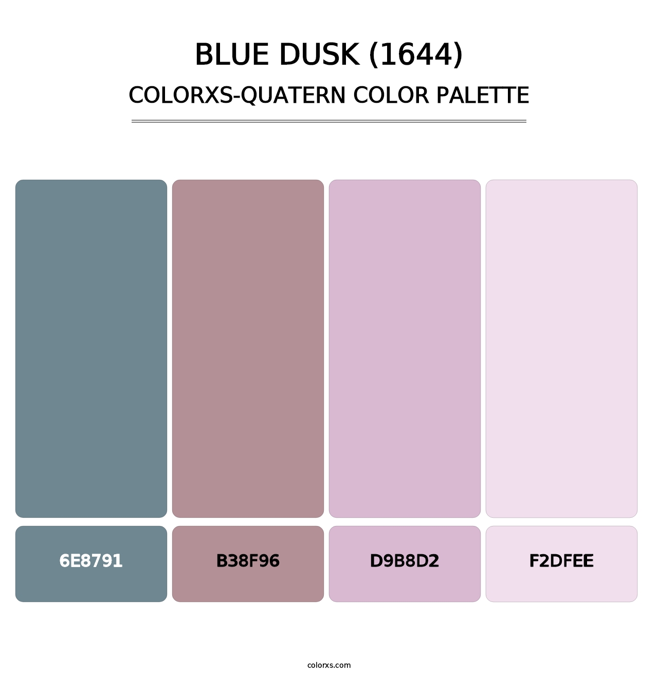 Blue Dusk (1644) - Colorxs Quatern Palette