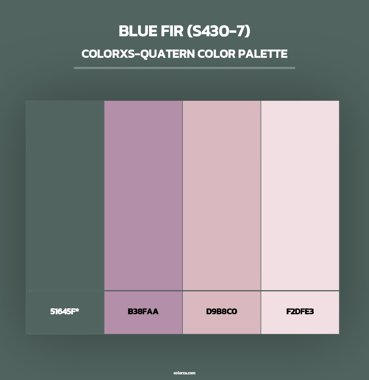 Blue Fir (S430-7) - Colorxs Quad Palette