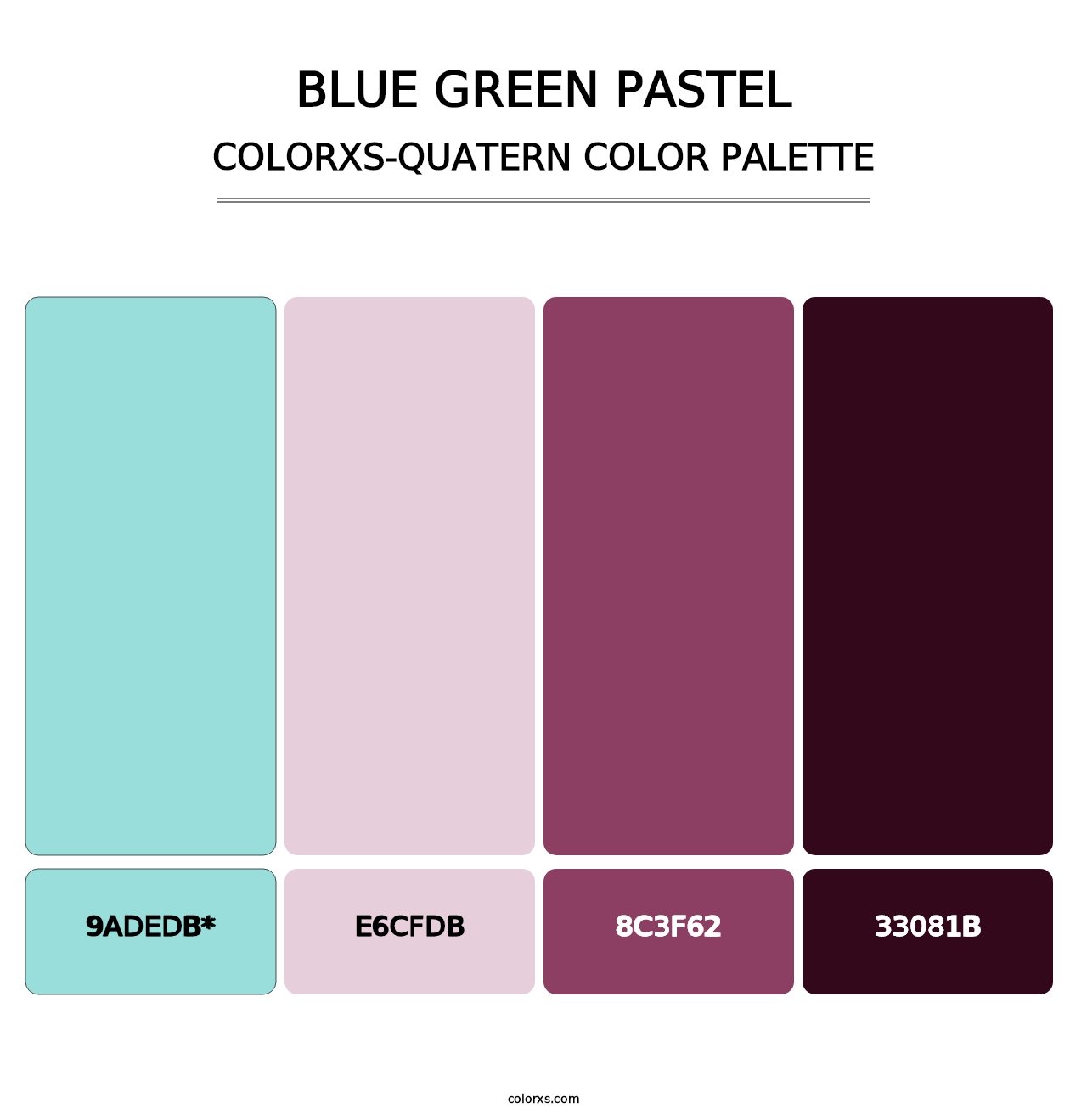 Blue Green Pastel - Colorxs Quatern Palette