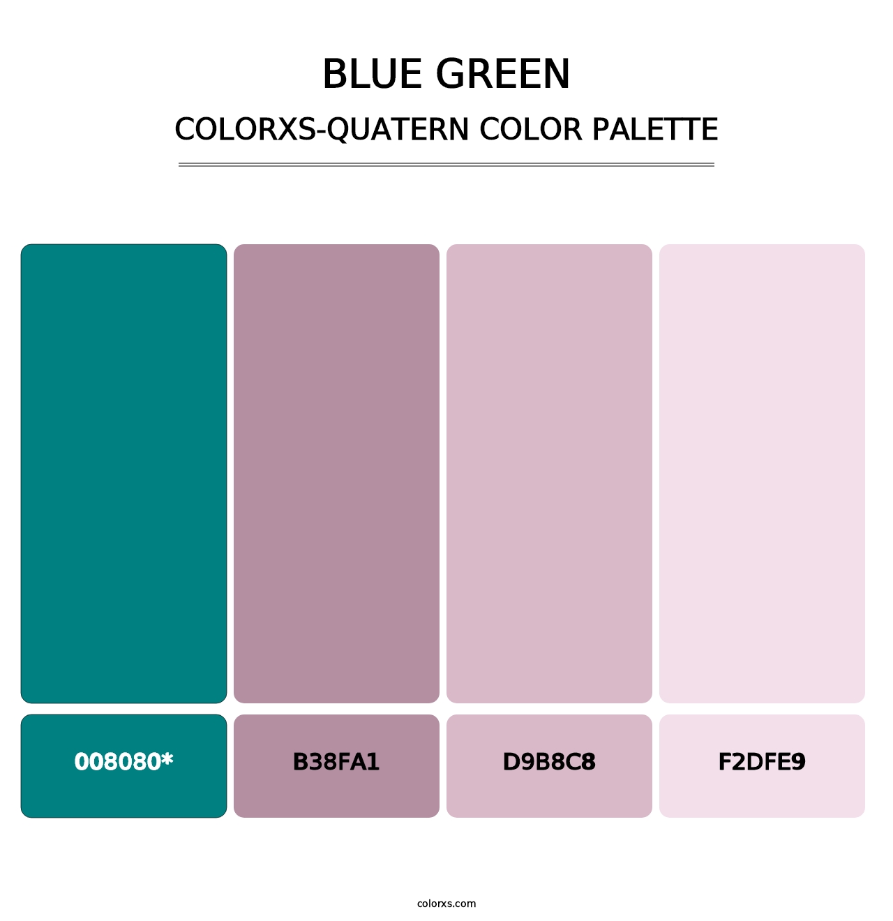 Blue Green - Colorxs Quatern Palette