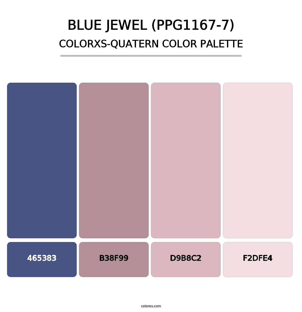 Blue Jewel (PPG1167-7) - Colorxs Quatern Palette