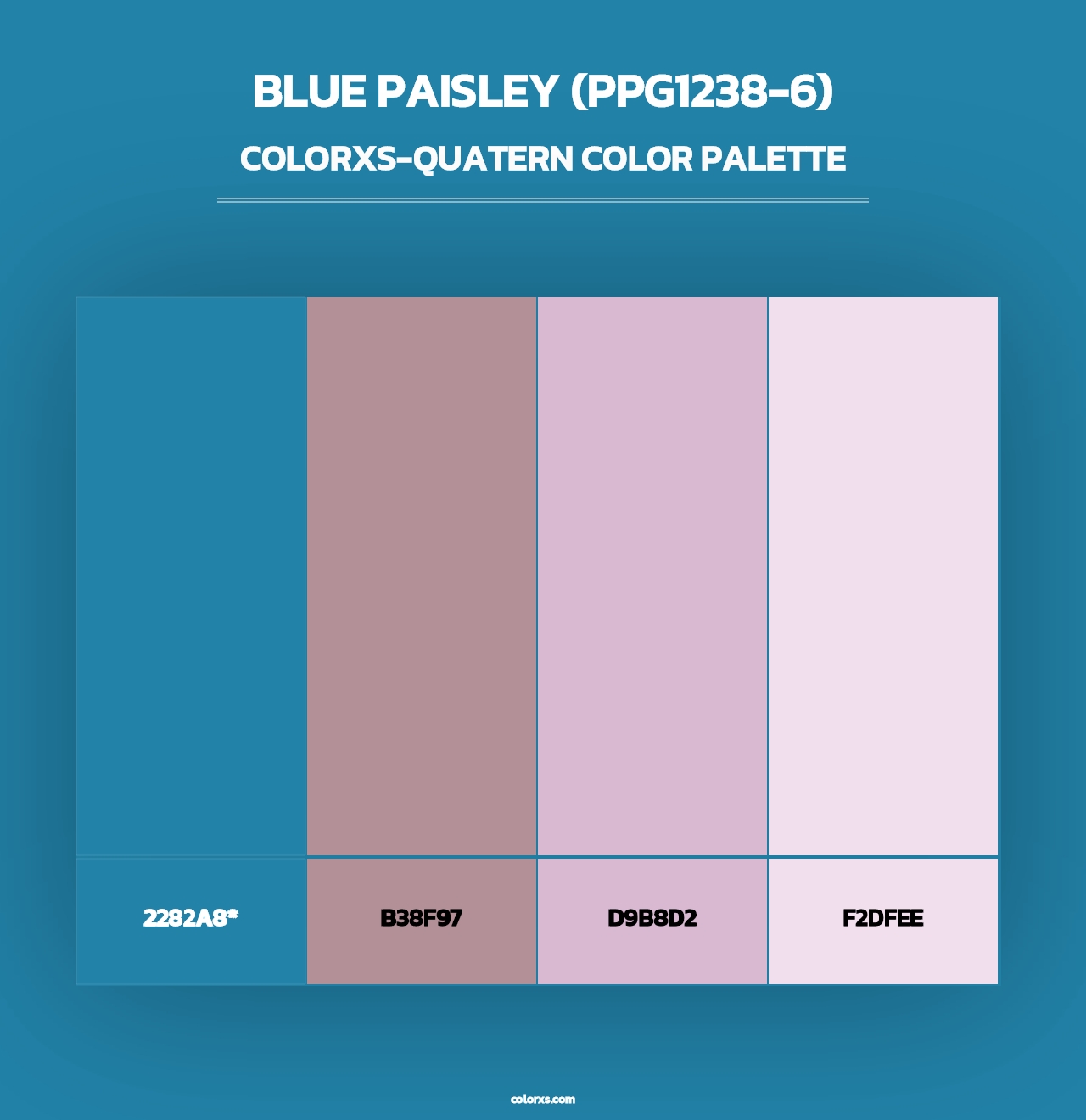 Blue Paisley (PPG1238-6) - Colorxs Quad Palette