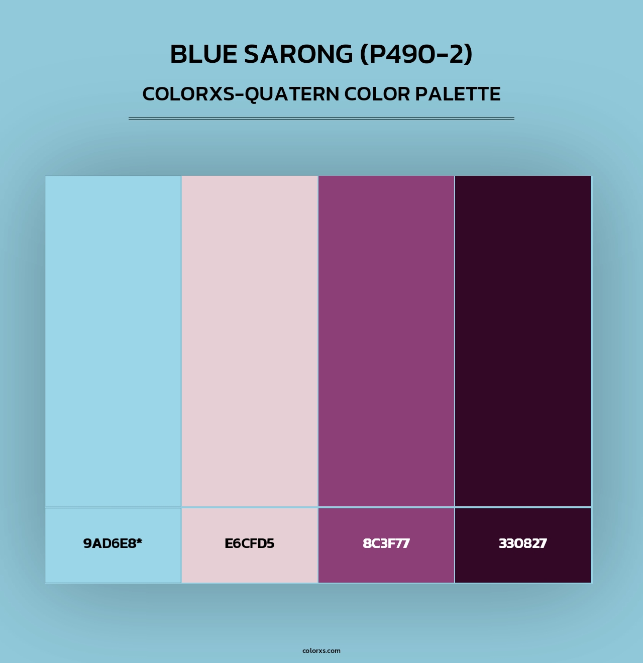 Blue Sarong (P490-2) - Colorxs Quad Palette