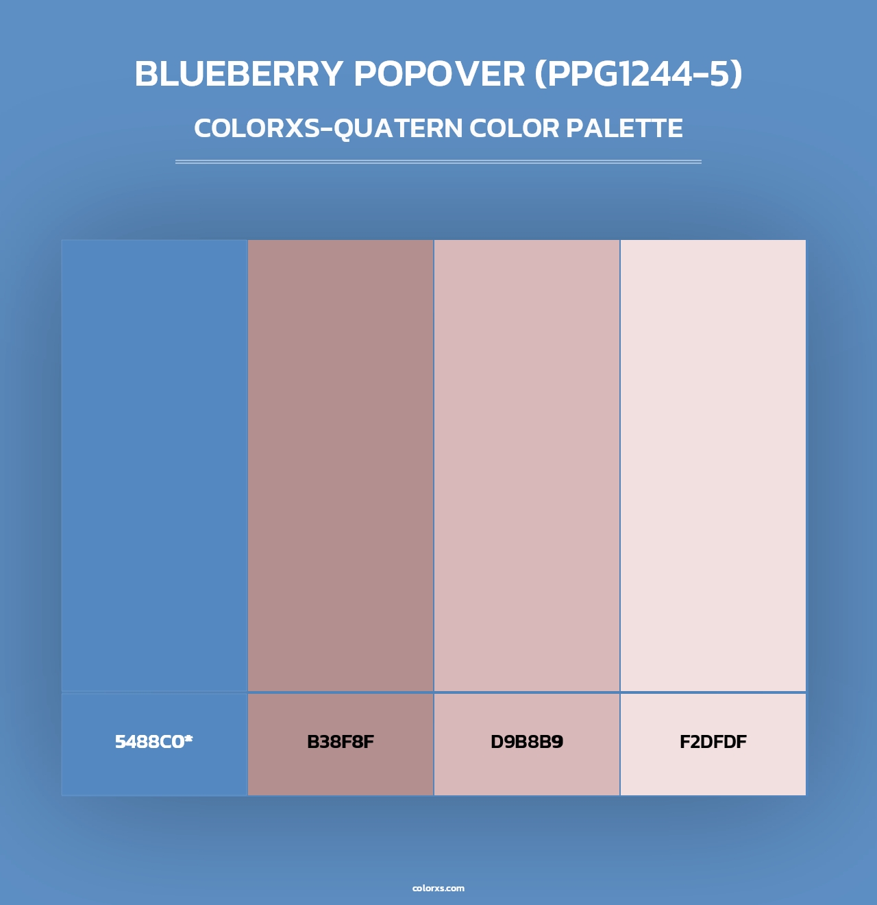 Blueberry Popover (PPG1244-5) - Colorxs Quad Palette