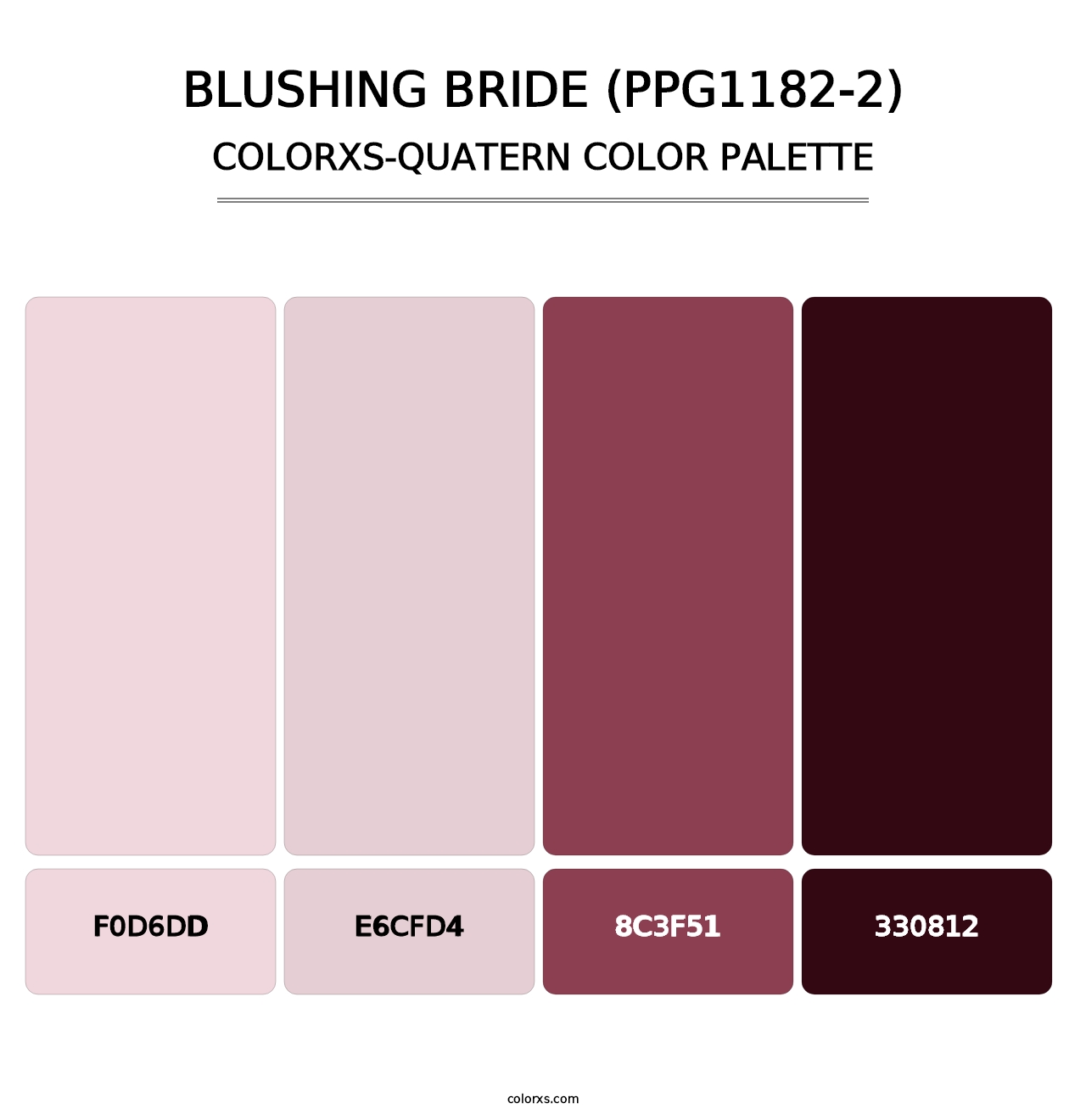Blushing Bride (PPG1182-2) - Colorxs Quatern Palette