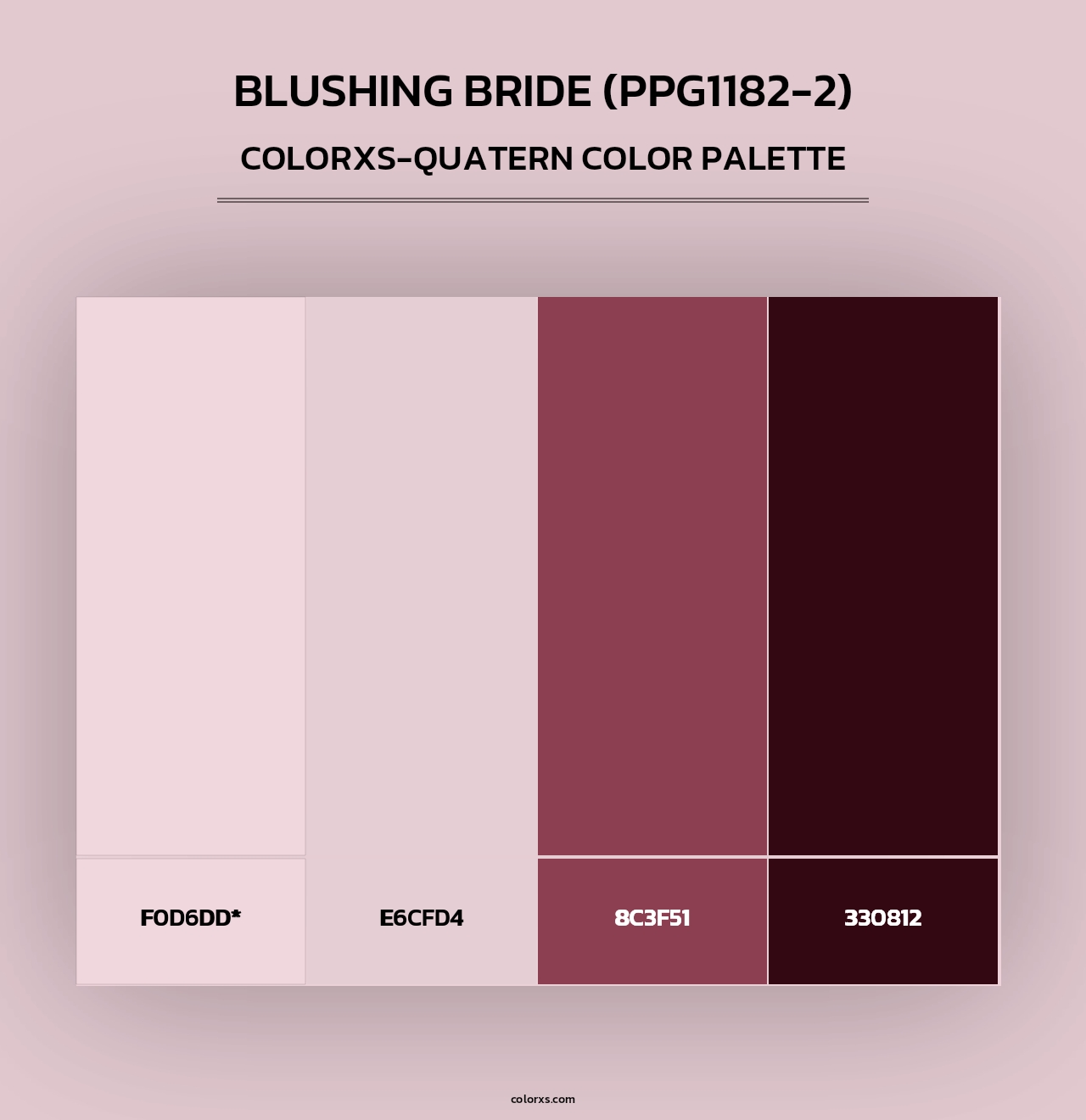 Blushing Bride (PPG1182-2) - Colorxs Quad Palette