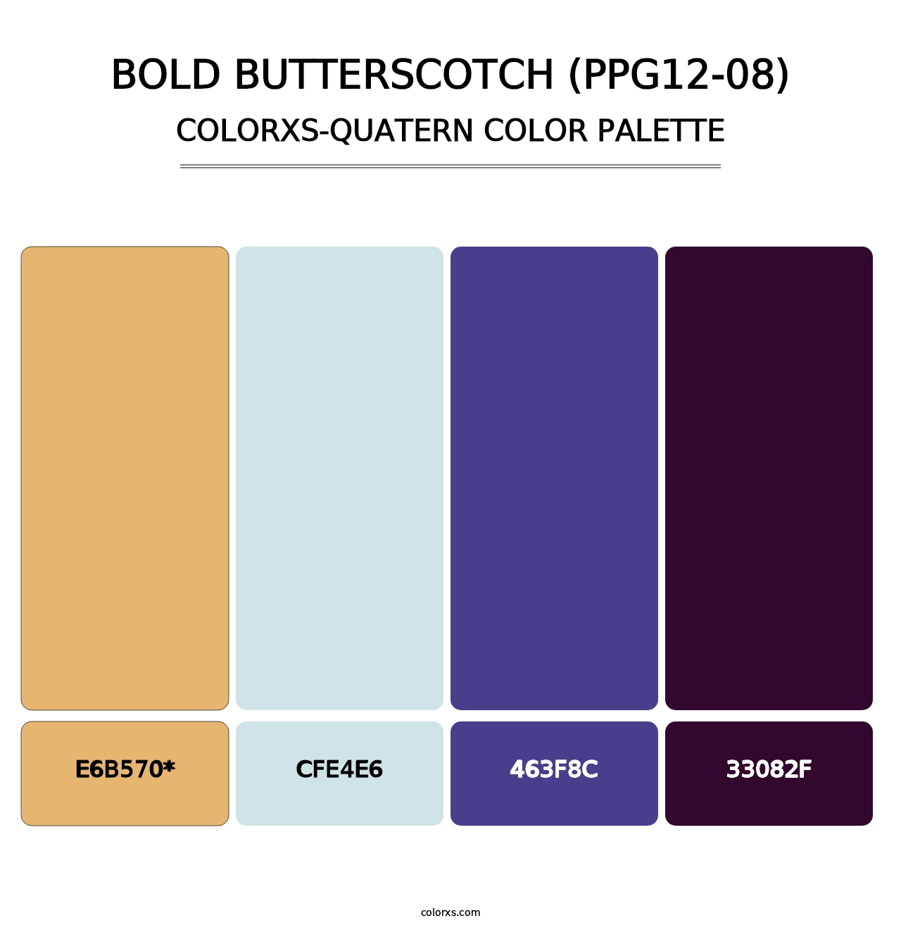 Bold Butterscotch (PPG12-08) - Colorxs Quatern Palette