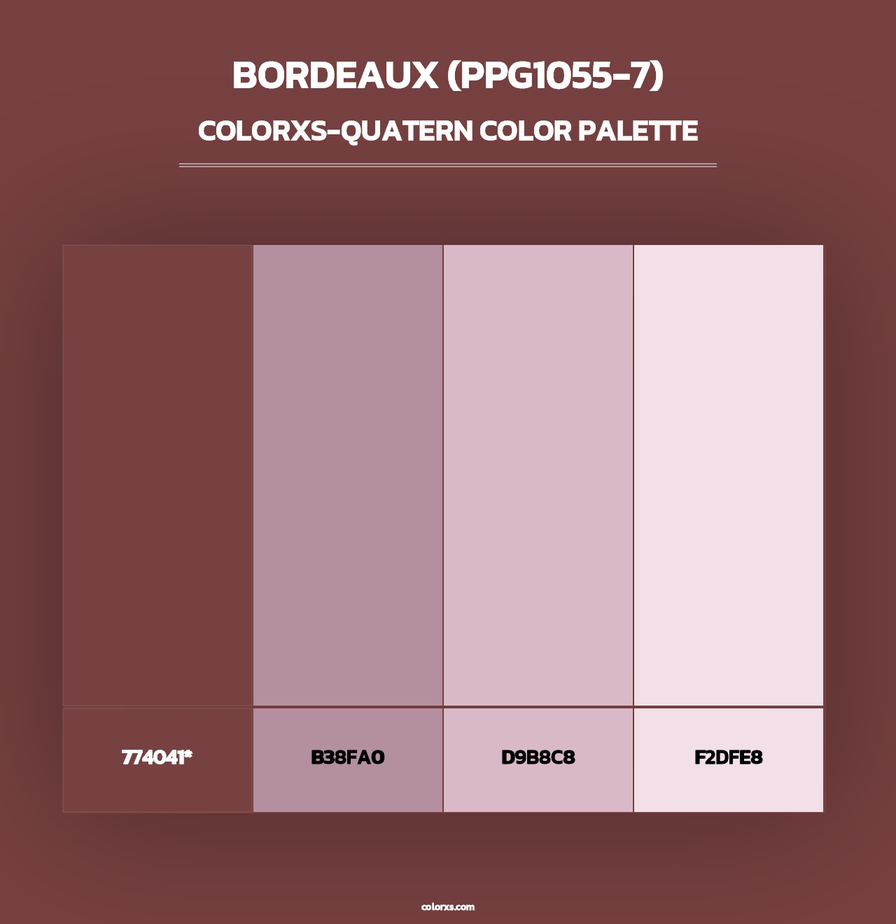 Bordeaux (PPG1055-7) - Colorxs Quad Palette